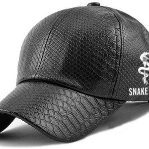 Snake Diet Snakeskin Baseball Cap / black